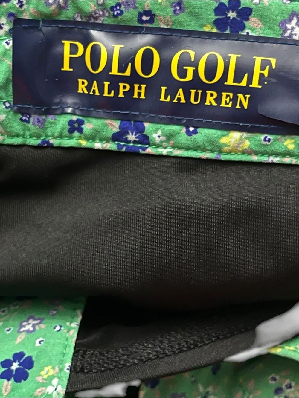 Polo Ralph Lauren Shorts Golf Swim Hybrid Wicking Mens 38x10 Green Floral Lined